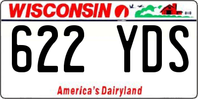 WI license plate 622YDS