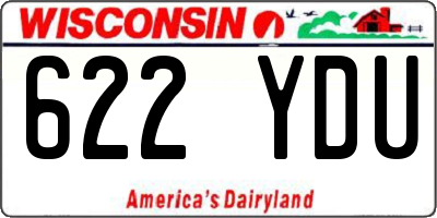 WI license plate 622YDU