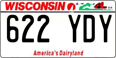 WI license plate 622YDY