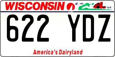 WI license plate 622YDZ