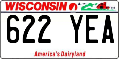 WI license plate 622YEA