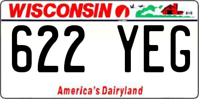 WI license plate 622YEG