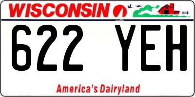 WI license plate 622YEH