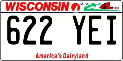 WI license plate 622YEI