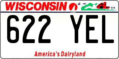 WI license plate 622YEL