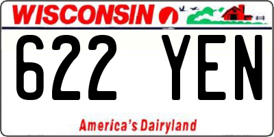 WI license plate 622YEN