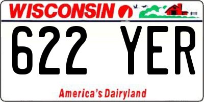 WI license plate 622YER