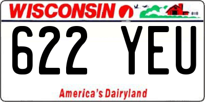 WI license plate 622YEU