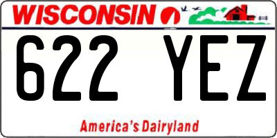 WI license plate 622YEZ