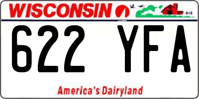 WI license plate 622YFA