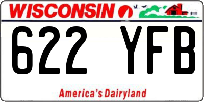 WI license plate 622YFB