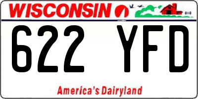 WI license plate 622YFD