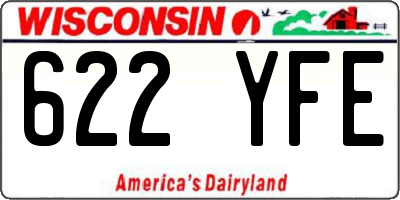 WI license plate 622YFE