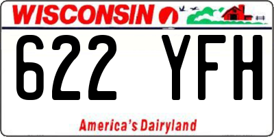 WI license plate 622YFH