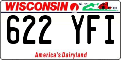 WI license plate 622YFI