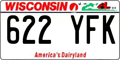 WI license plate 622YFK