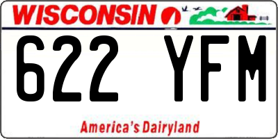 WI license plate 622YFM