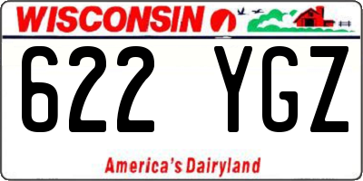 WI license plate 622YGZ