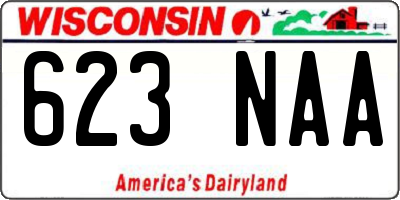 WI license plate 623NAA