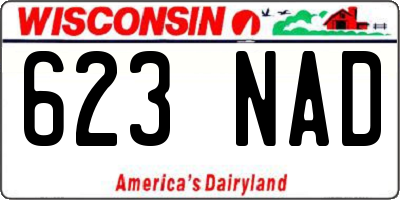 WI license plate 623NAD