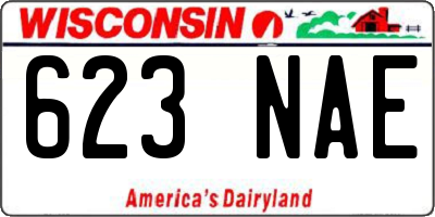 WI license plate 623NAE