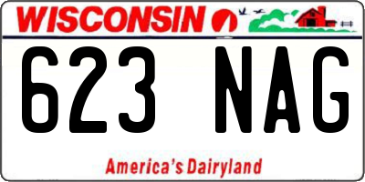 WI license plate 623NAG