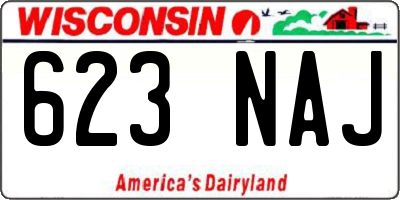 WI license plate 623NAJ