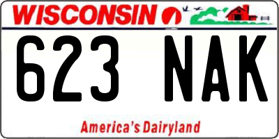 WI license plate 623NAK