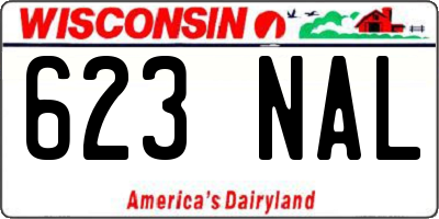 WI license plate 623NAL
