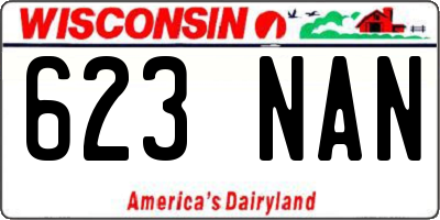 WI license plate 623NAN