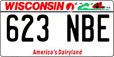 WI license plate 623NBE