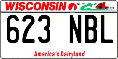 WI license plate 623NBL