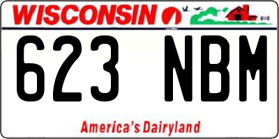 WI license plate 623NBM
