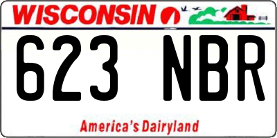WI license plate 623NBR