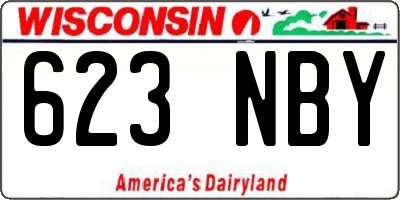 WI license plate 623NBY
