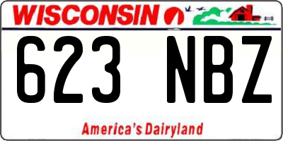 WI license plate 623NBZ