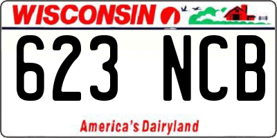 WI license plate 623NCB