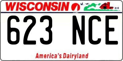 WI license plate 623NCE