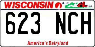 WI license plate 623NCH