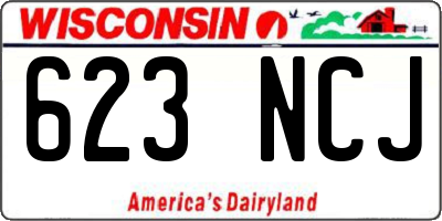 WI license plate 623NCJ