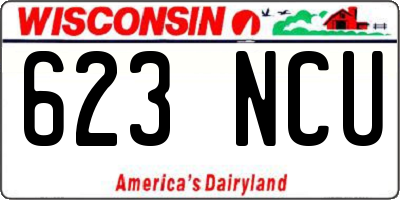 WI license plate 623NCU