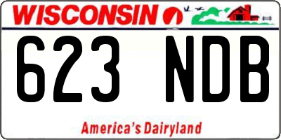 WI license plate 623NDB