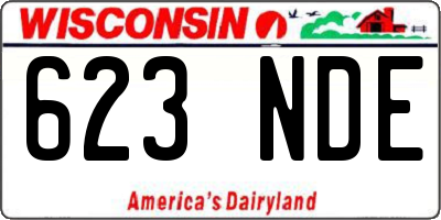 WI license plate 623NDE