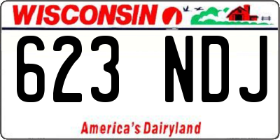 WI license plate 623NDJ