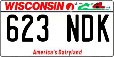 WI license plate 623NDK