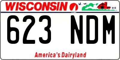 WI license plate 623NDM