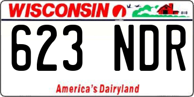 WI license plate 623NDR