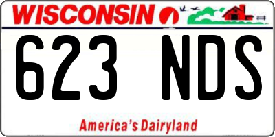 WI license plate 623NDS