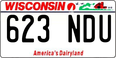 WI license plate 623NDU