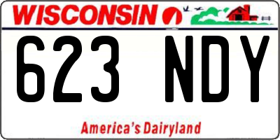 WI license plate 623NDY